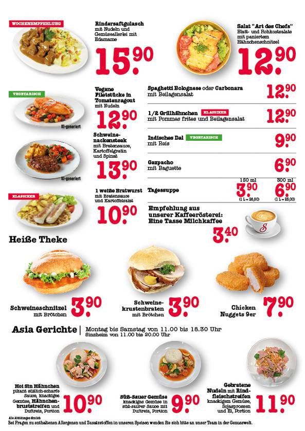 Öffnet die Wochenkarte als PDF Quelle: Scheck-in Center aktuelle Speisekarte für die Scheck-in Gastronomie