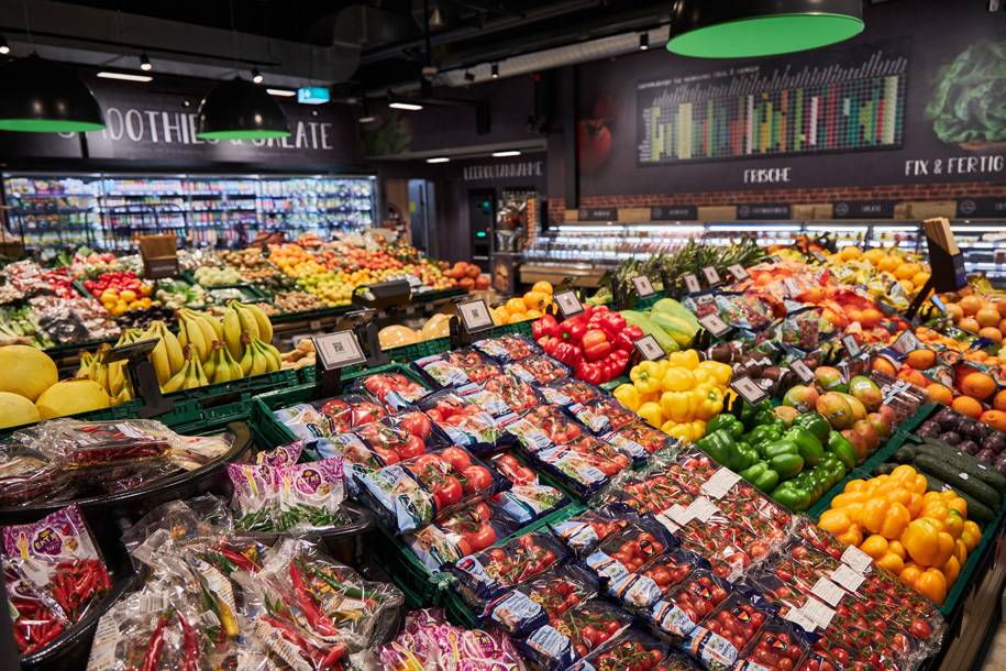 Gemüse und Obst Abteilung