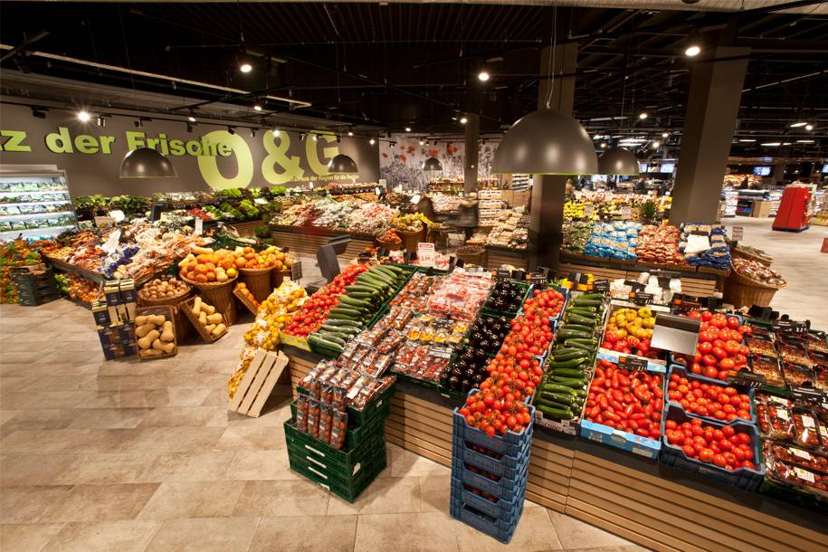 Gemüse und Obst Abteilung