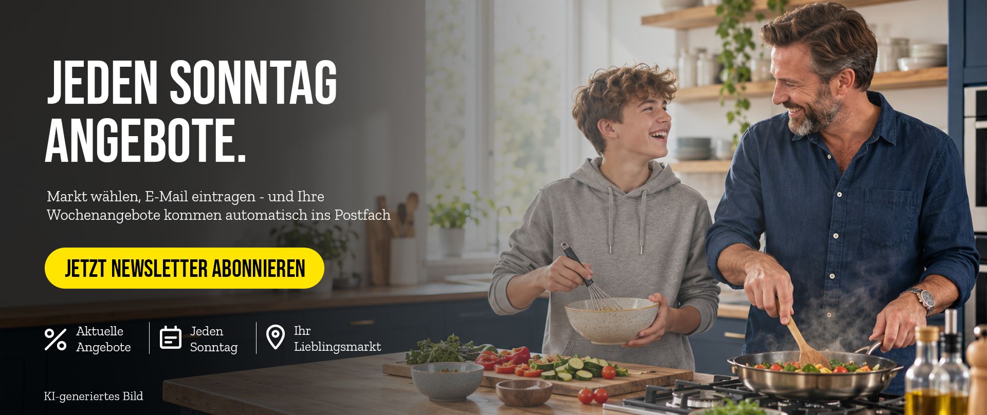 Quelle: Ki-generiert Newsletter abonnieren: jeden Sonntag die Wochenangebote Ihres Marktes per E-Mail